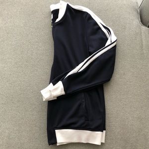 American Black and White Zip Up Sweater